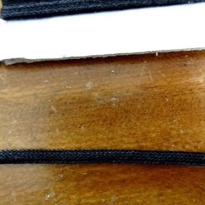 Ruban coton noir 3 mm 1 