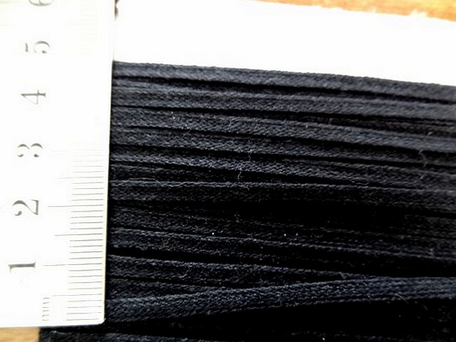 Ruban coton noir 3 mm 2 