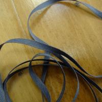 Ruban coton plat gris moyen 1