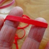Ruban coton plat rouge 1