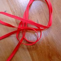 Ruban coton plat rouge 2