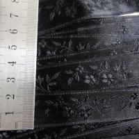 Ruban damasse noir fleuri 2 