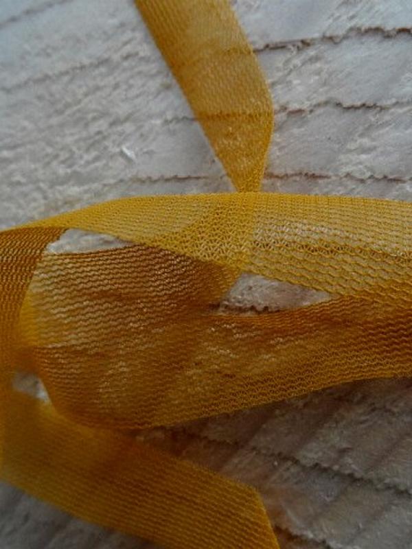 Ruban de resille jaune moutarde 12 mm 1 
