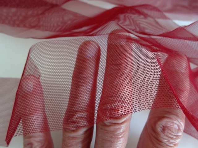Ruban de tulle bordeaux 3