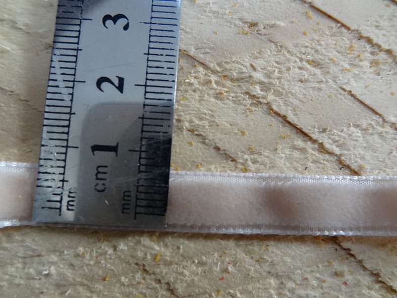 Ruban de velours beige poudre 9 mm 2