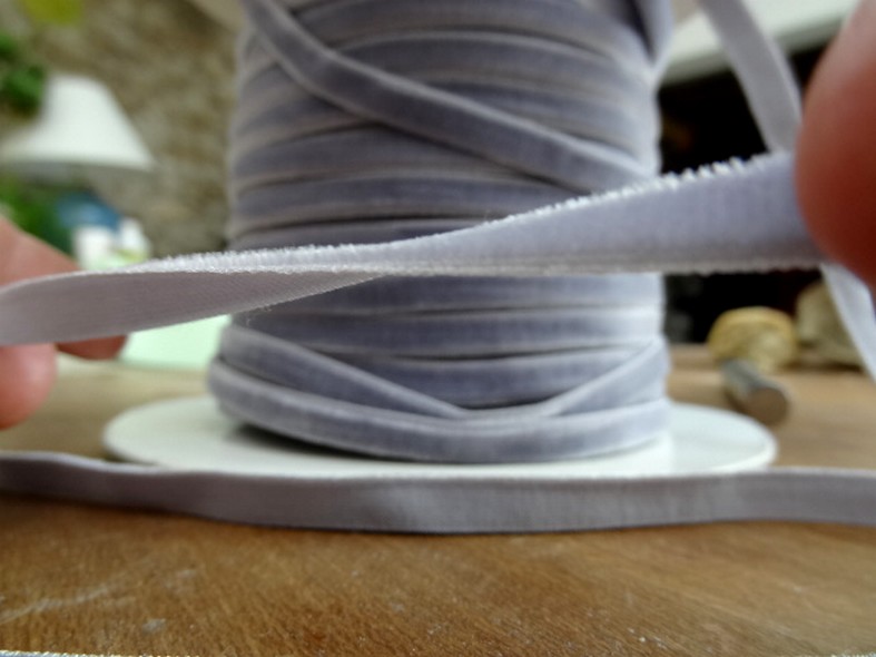 Ruban de velours elastique lavande clair 3