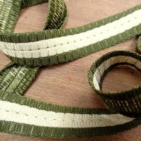 Ruban dragon plat kaki et blanc casse 1