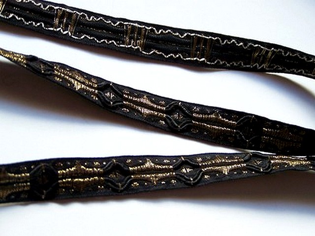 Ruban eclat vieil or et noir 3