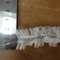 Ruban elastique resille froncee blanc casse 2 1