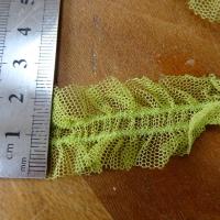 Ruban elastique resille froncee vert anis 2 