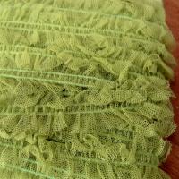 Ruban elastique resille froncee vert anis 4 