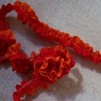 Ruban fronce elastique orange rouge 3 