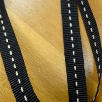 Ruban gros grain noir scenario 10 mm