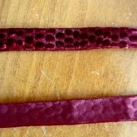 Ruban guepard prune tachete velours 1
