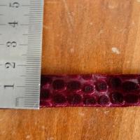 Ruban guepard prune tachete velours 2