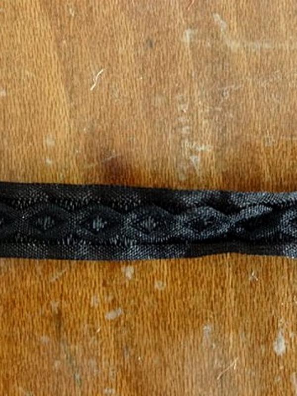Ruban noir brode infini 1 