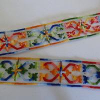 Ruban organza brode multicolore 1