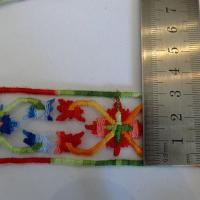 Ruban organza brode multicolore 2