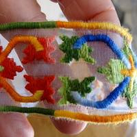 Ruban organza brode multicolore 3