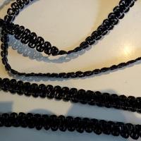 Ruban raphia et sequins noir 1 