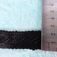 Ruban tresse épaisse en rayonne noire 2
