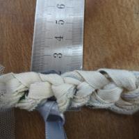 Ruban tresse a nouer blanc casse gris clair 3