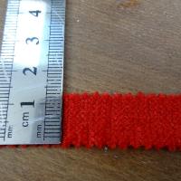 Ruban tresse plate rouge 13 mm 1 