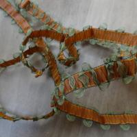 Ruban trianon rouille et vert meleze