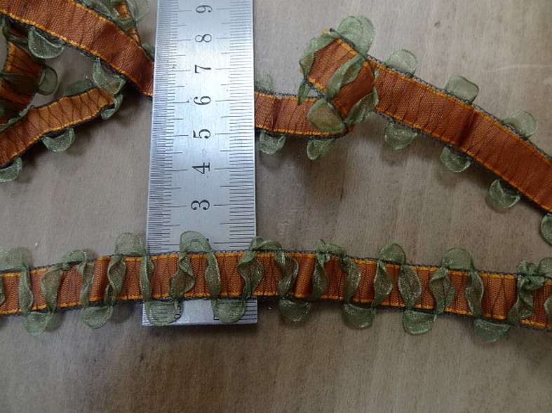 Ruban trianon rouille et vert meleze 1