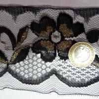 Ruban tulle fin dentelle noire doree 2