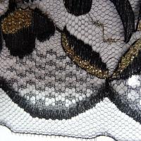 Ruban tulle fin dentelle noire doree 4