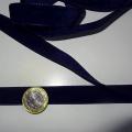 Ruban velours bleu de minuit 16 mm 1