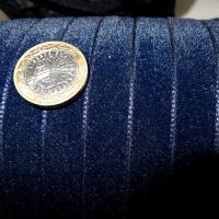 Ruban velours bleu de minuit 16 mm 2