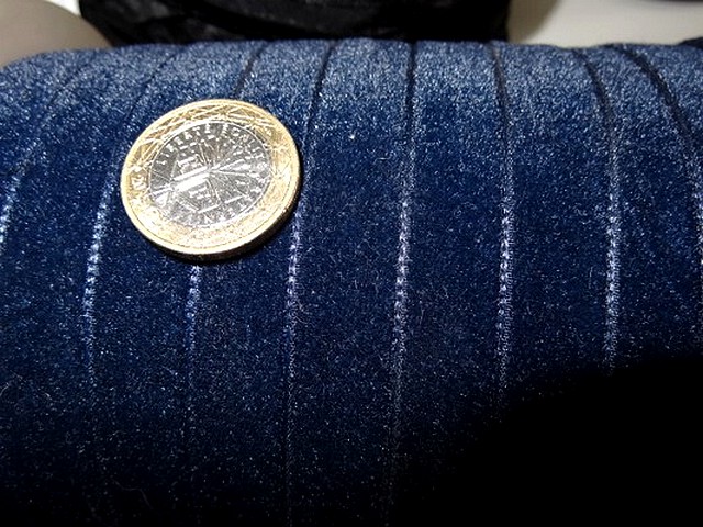 Ruban velours bleu de minuit 16 mm 2