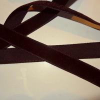 Ruban velours chocolat 16 mm 1 