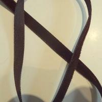 Ruban velours chocolat 9 mm 1 