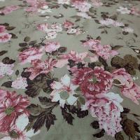 satin coton beige fleuri rose3