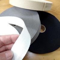 Sangle tressee plate 30 mm noir beige blanc gris 2 