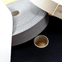 Sangle tressee plate 30 mm noir beige blanc gris 3 