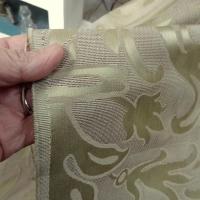 Satin ameublement damas classique beige bronze clair 4