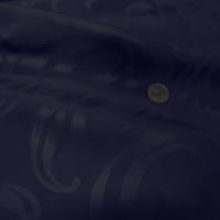 Satin bleu cobalt motif fleur de lis xl