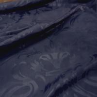 Satin bleu cobalt motif fleur de lis xl 3 