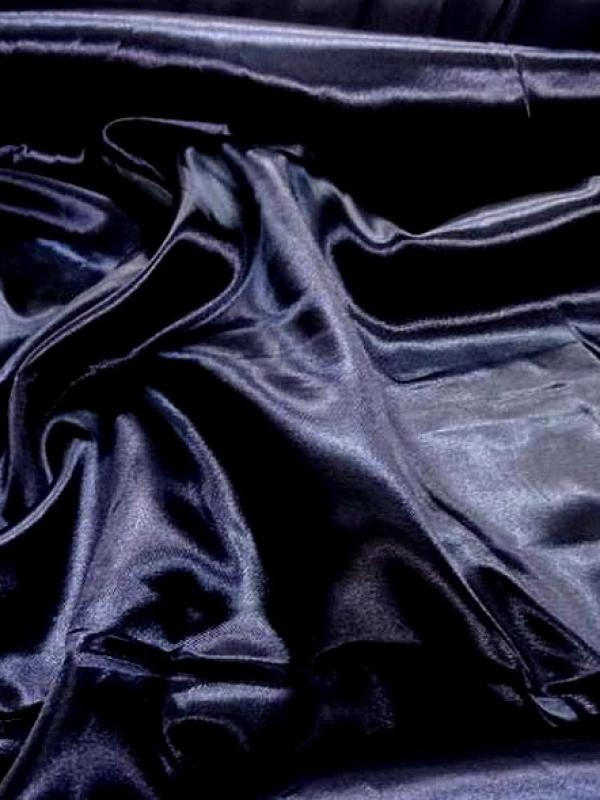 Satin bleu marine poly 1 