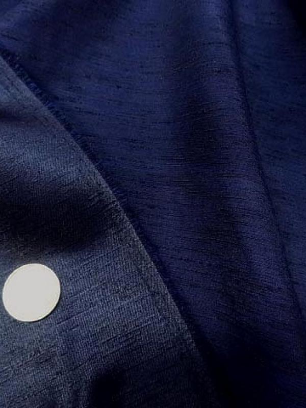 Satin bleu nuit effet doupions 1 