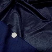 Satin bleu nuit effet doupions 2 