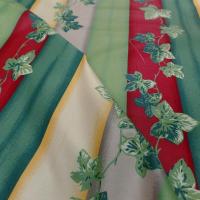 Satin coton raye feuilles de lierre 2 