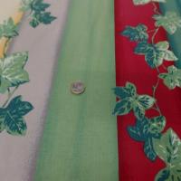 Satin coton raye feuilles de lierre 6 