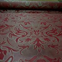 Satin d ameublement damas classique brique et beige 1 