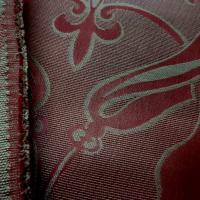 Satin d ameublement damas classique brique et beige 2 