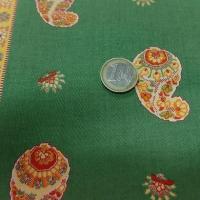 Satin de coton epais raye jaune vert provencal 8 